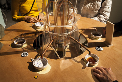 *Basic Income Café* - © photo &copy; Iris Rijskamp, Swiss Design Awards Blog